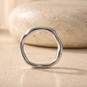 Hammered Sterling Silver Plated Ring Connector