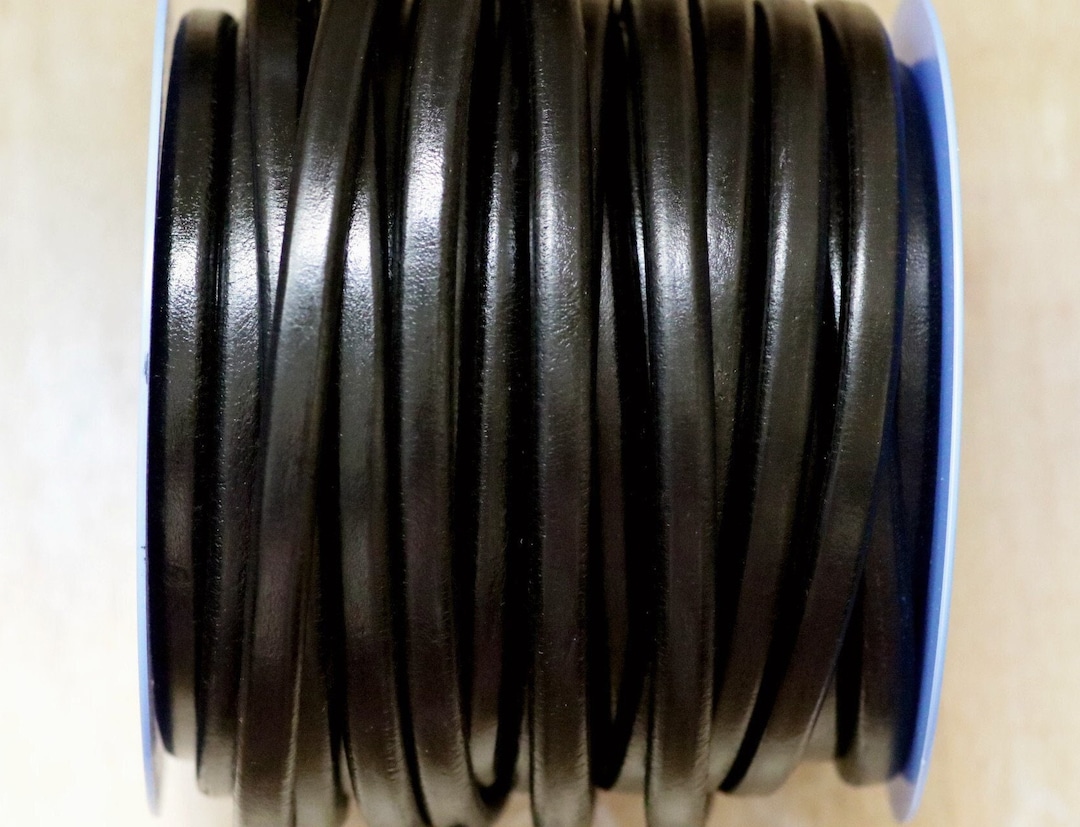 Genuine 10x6mm Black Licoriceregaliz Leather Cord for Mens Etsy