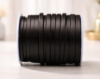 5mm Flat Leather Cord - Genuine Spanish Leather (1 Meter)