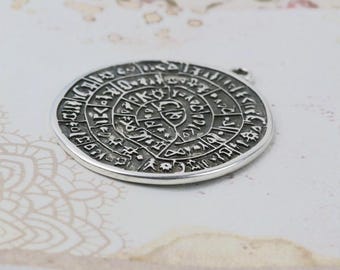 30 mm ファイストスの円盤ペンダント - 民族ペンダント - 古代ギリシャ