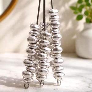 Antique Silver Plated Irregular Beads, 5.2mm, 30pcs