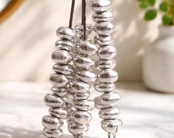 Antique Silver Plated Irregular Beads, 5.2mm, 30pcs