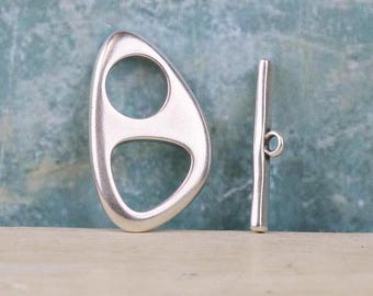 35mm Toggle clasp-Jewelry findings-Metal components-Sterling silver plated-Qty 1 SET