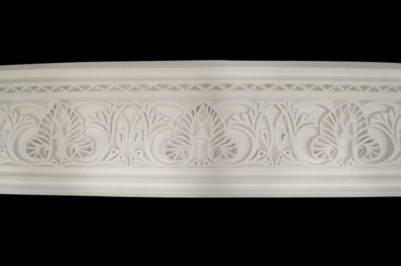 Gypsum Plaster Coving Size 123cm L 17cm H Art Decor Cornice Etsy