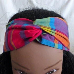 Diadema / Diadema / Turbante &quot;Basse Terre&quot; en tejido Madras