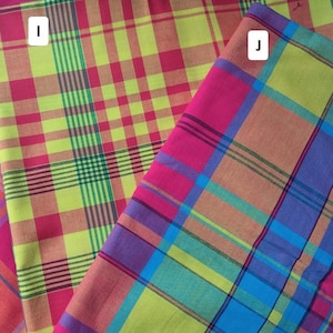 Madras fabric cut from 1 to 3 meters