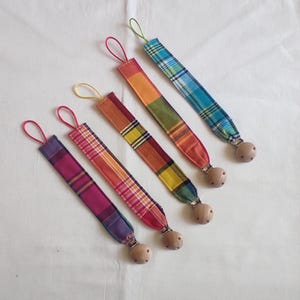 Pinza para chupete de madrás personalizable