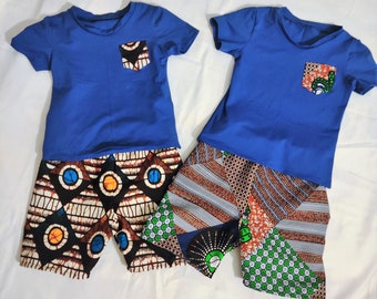 Wax short en T-shirt set van 3 maanden tot 3 jaar oud