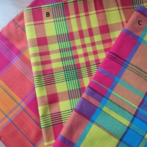 Madras fabric cut from 50 cm image 1