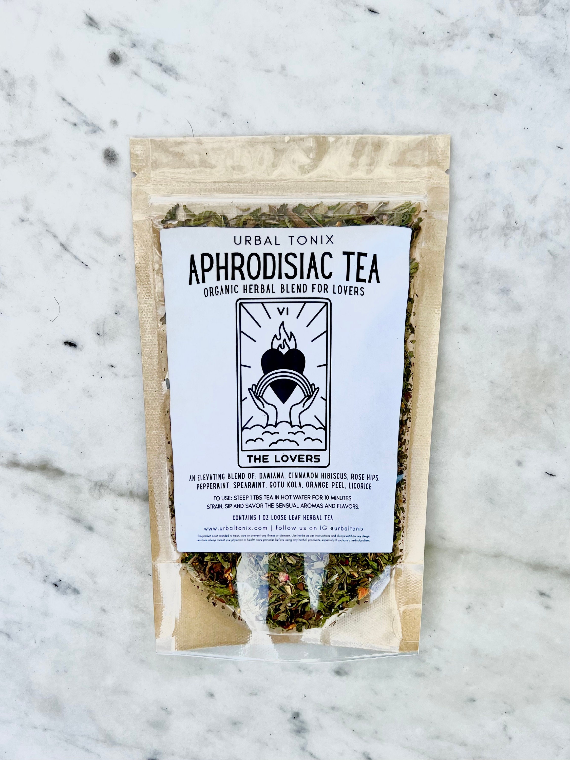 Aphrodisiac Tea Organic Herbal Blend for Lovers