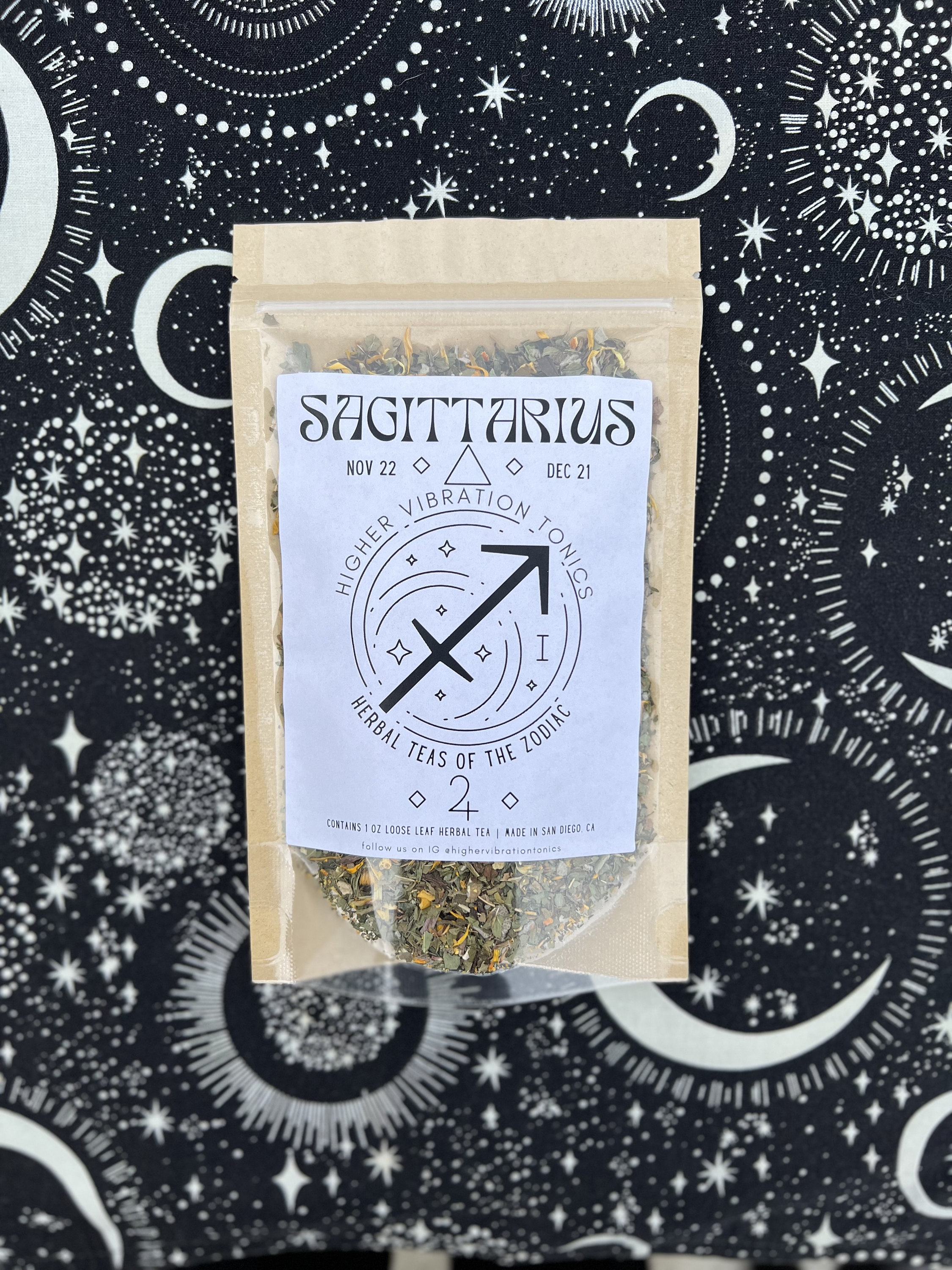 Sagittarius | Herbal Teas of the Zodiac | the perfect blend for all your adventures, uplifting, brings courage, great for studying