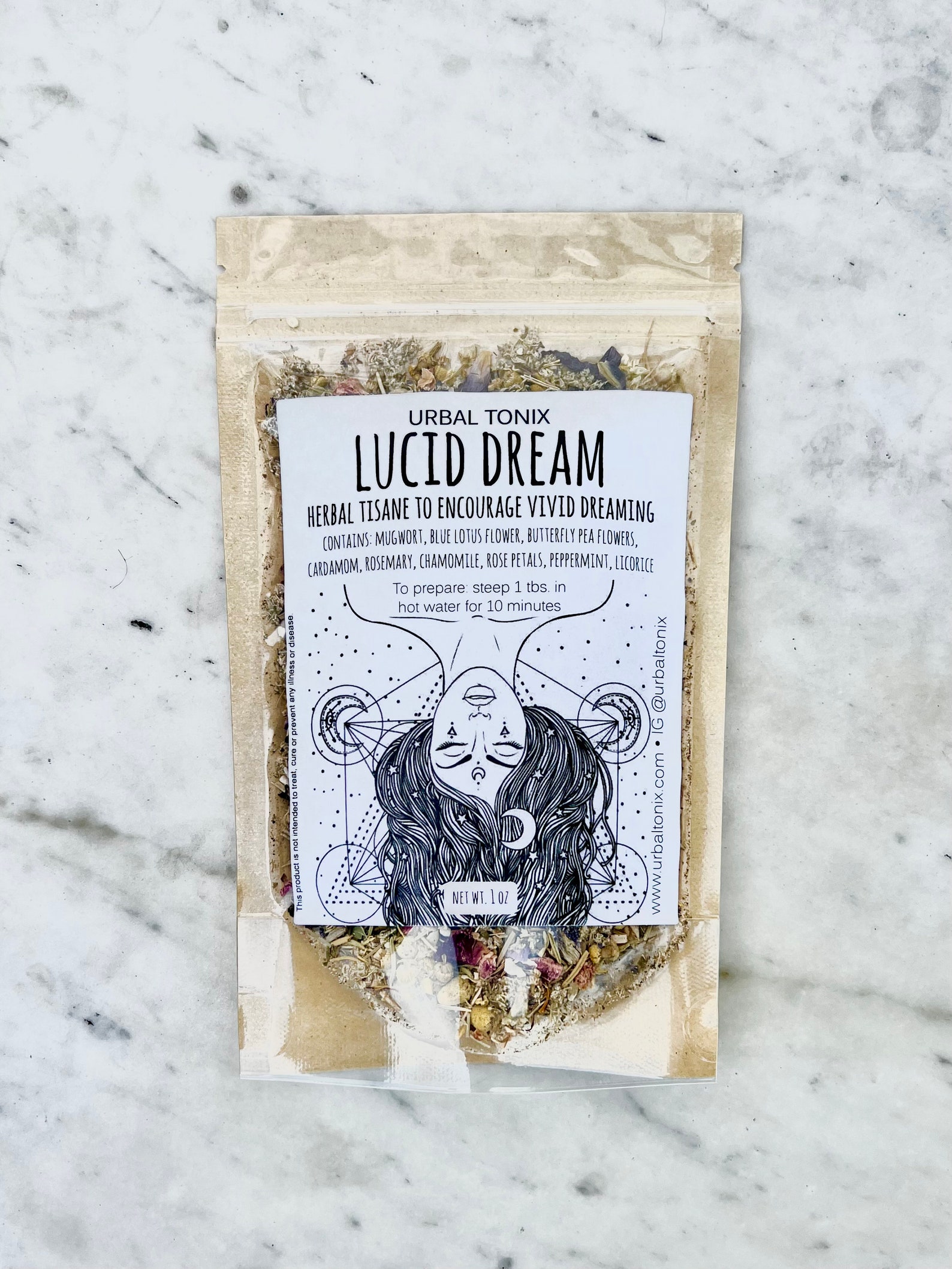 Lucid Dream Herbal Tea Organic Tea for Intensifying Dreams, Soothing