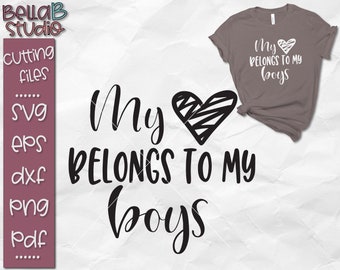 Love My Boys Svg Etsy