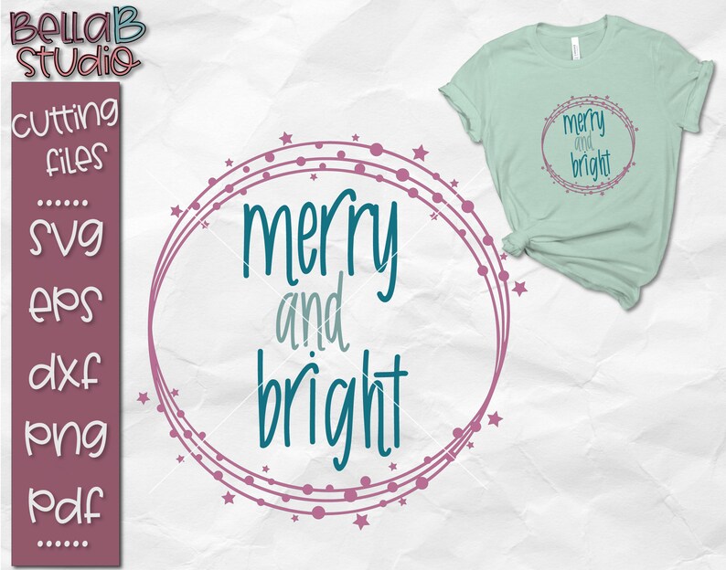 Download Merry and Bright SVG Be Merry Svg Christmas Shirt SVG | Etsy