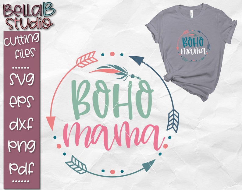 Download Boho Mama SVG Boho SVG Bohemian SVG Tribal Svg Feathers | Etsy
