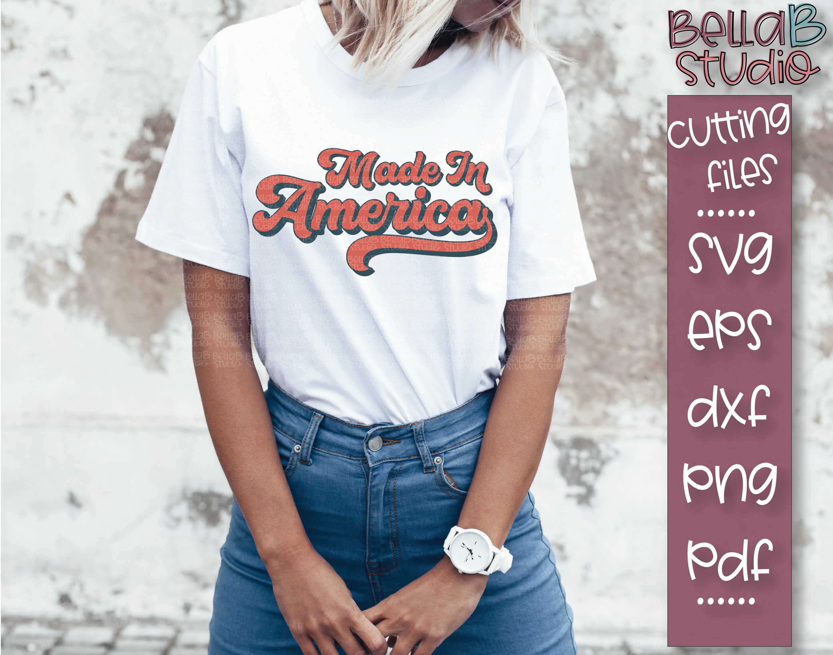 Download Retro America Svg File Made In America America Rainbow Svg Etsy