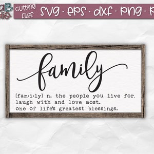 Family Definition SVG, Home Sign Svg, Family Sign Svg, Farmhouse Style Svg, Farmhouse Sign Svg, Wood Sign Svg, Home Svg, Family Svg, Svg