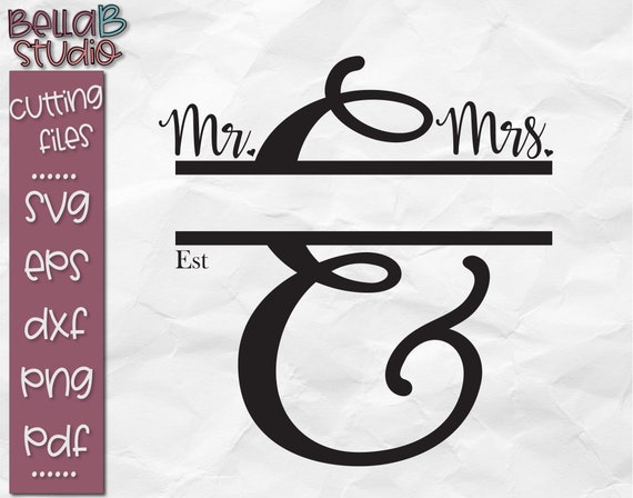 Download Mr Mrs Svg Established Name Svg Wedding Svg Last Name Svg Etsy