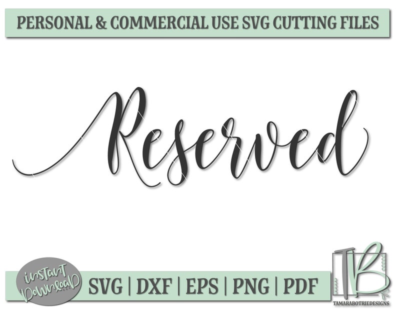 Download Reserved Svg Reserved Sign Svg Wedding Sign Svg Wedding | Etsy