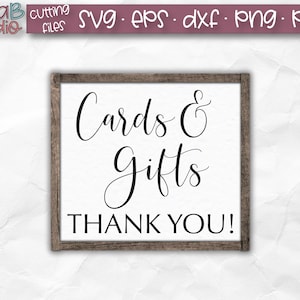 Cards and Gifts Svg, Wedding Svg, Wedding Sign Svg, Wedding Cards Svg, Wedding Cards Sign Svg, Gifts Sign Svg, Instant Download, Svg