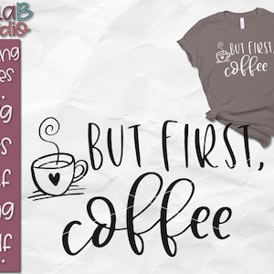 Aber erste Kaffee SVG, Kaffee Bar SVG, Kaffee Bar Zeichen Svg, Kaffee Svg, Koffein Svg, Kaffeebecher Svg, Holz Schild Svg, Silhouette, Cricut, Svg