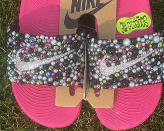 Customized Nike Kawa Slides size 6