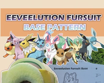 Eeveelution Fursuit Foam Head Base Pattern - DIGITAL DOWNLOAD ONLY