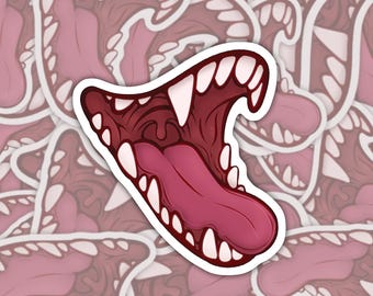 Open Wide : vinyl vore sticker