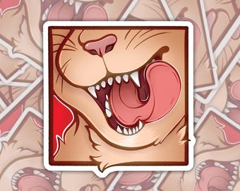 Cat Maw : vinyl vore sticker