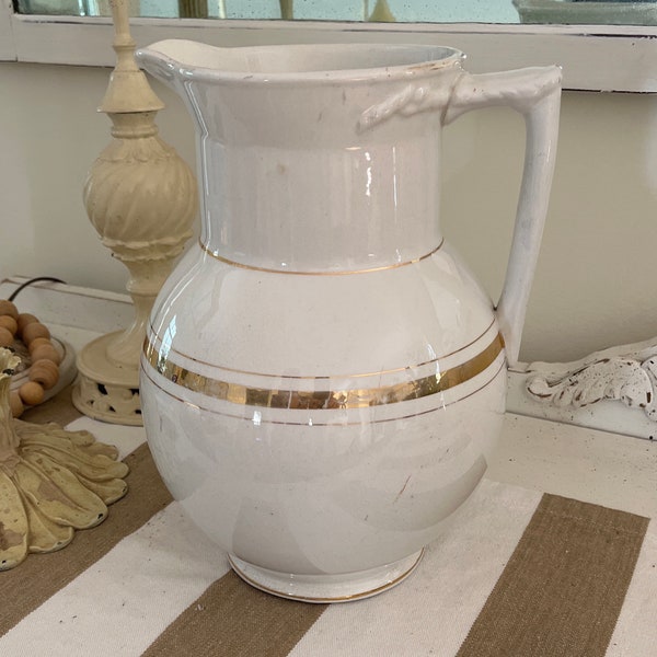 Gold Trim Pitcher Etsy