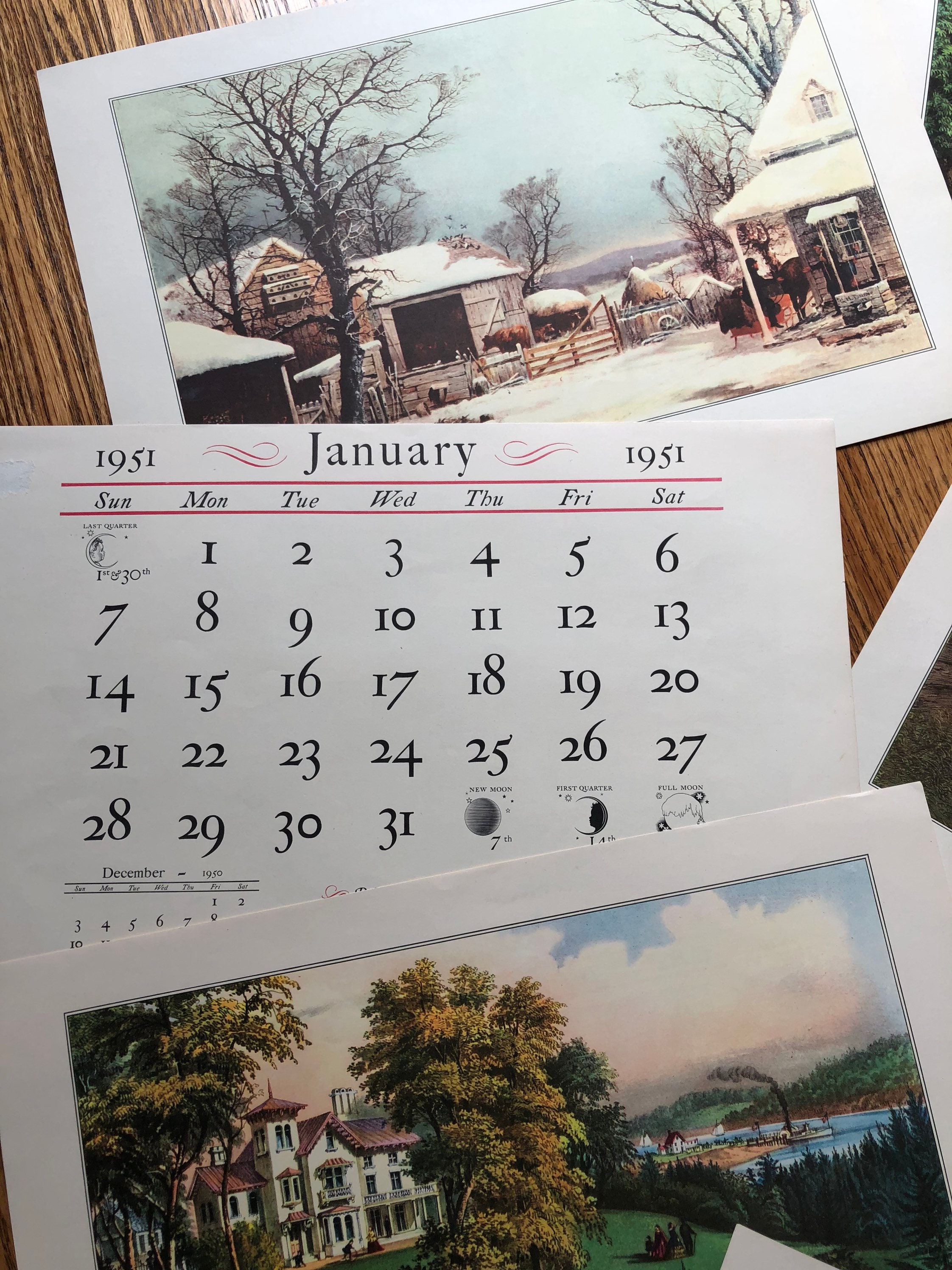 promotional-currier-and-ives-stapled-wall-calendars