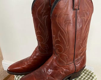 Laredo Brown Men’s Cowboy Boots 10EE Excellent