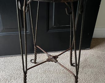Very Early Twisted Metal Stool Ice Cream Parlor