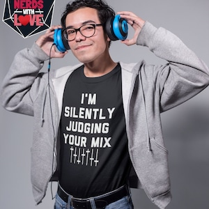 Music Producer Shirt | I&#39;m Silently Judging Your Mix | Beat Maker | Sound Engineer | Audio Engineer Shirt