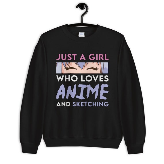 Anime and Sketching Sweater / Anime Fan Girl Sweatshirt / 