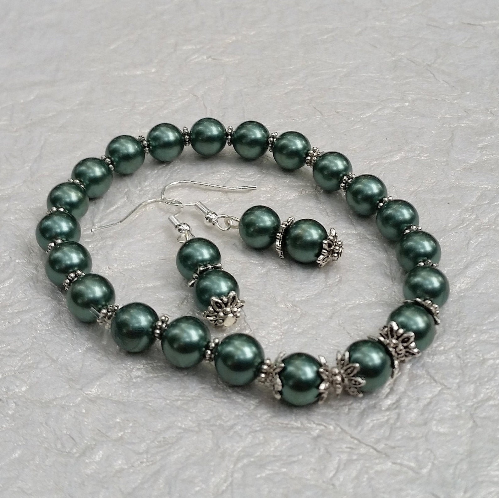 Grey Pearl jewelryFaux Pearl braceletWedding Bracelet Etsy