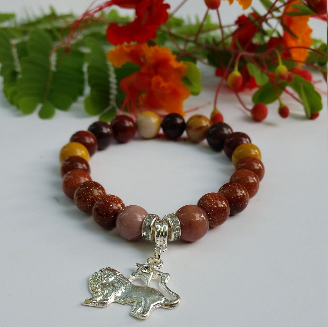 Leo Zodiac Bracelet Handmade Beaded Bracelet Boho Bracelet Etsy