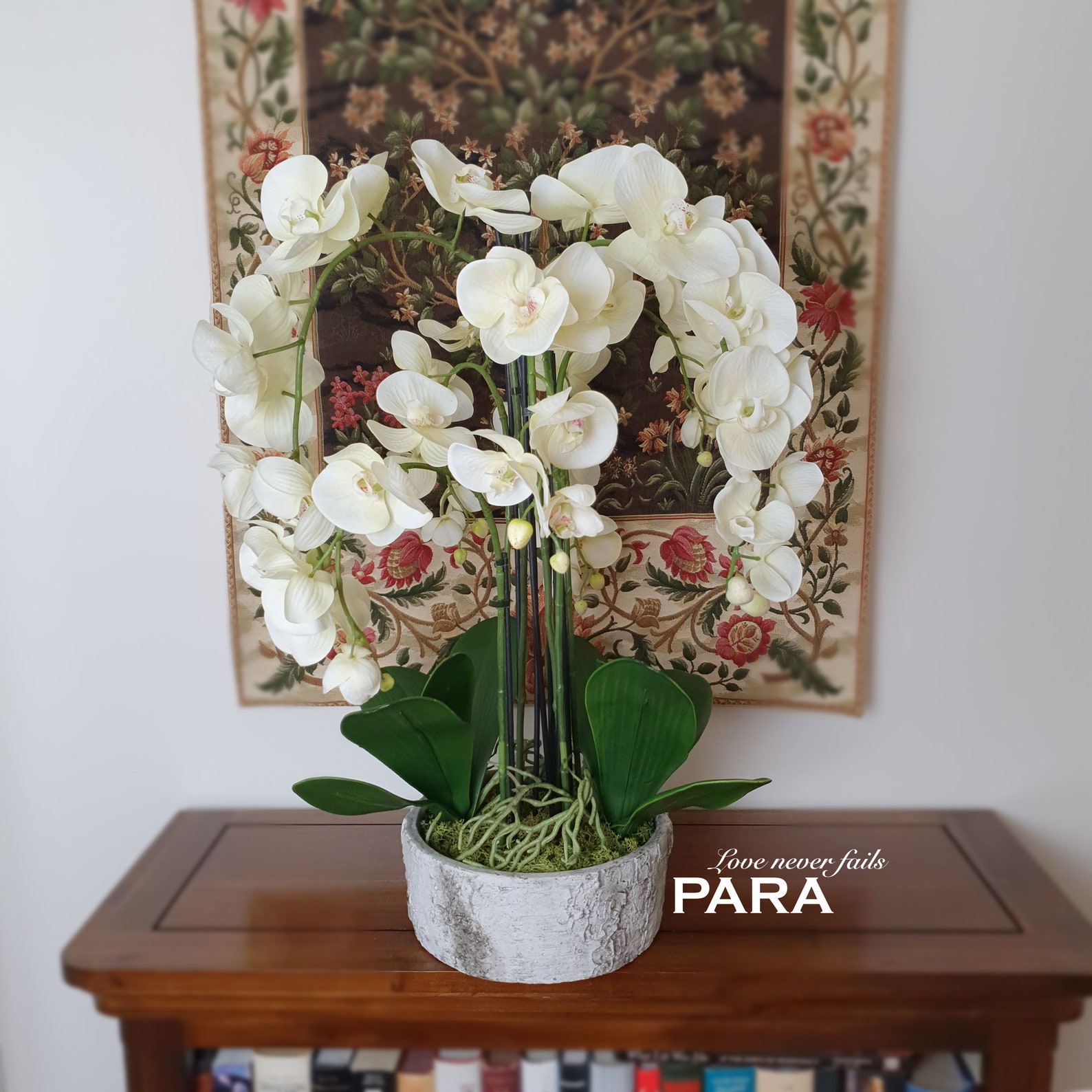 Large Real Touch Faux Orchid Arrangement/ Luxury Artificial Etsy