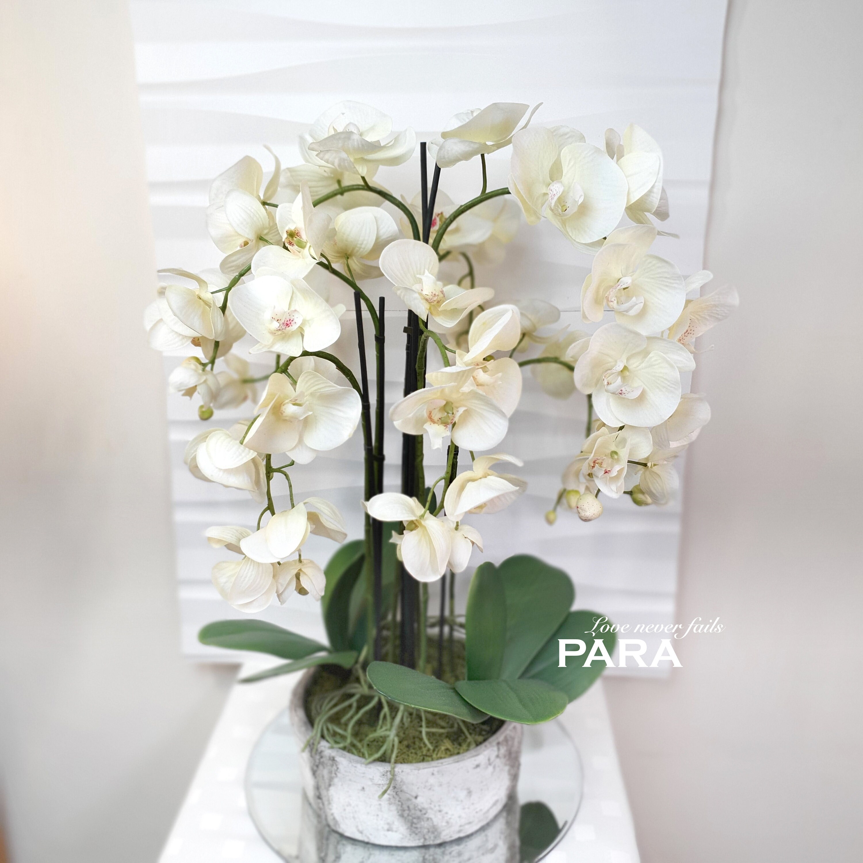 Large Real Touch Faux Orchid Arrangement/ Luxury Artificial Etsy