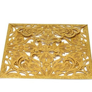 Laser Cut Invitation-Laser Cut Weeding Invitation With Printable Inner Sheets