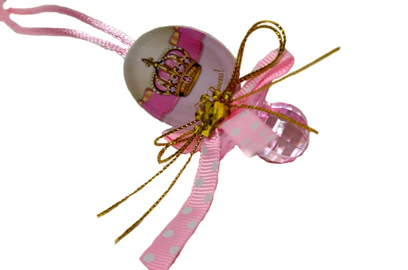 Pacifier Necklaces Baby Shower Games. Crown Figurine. Etsy