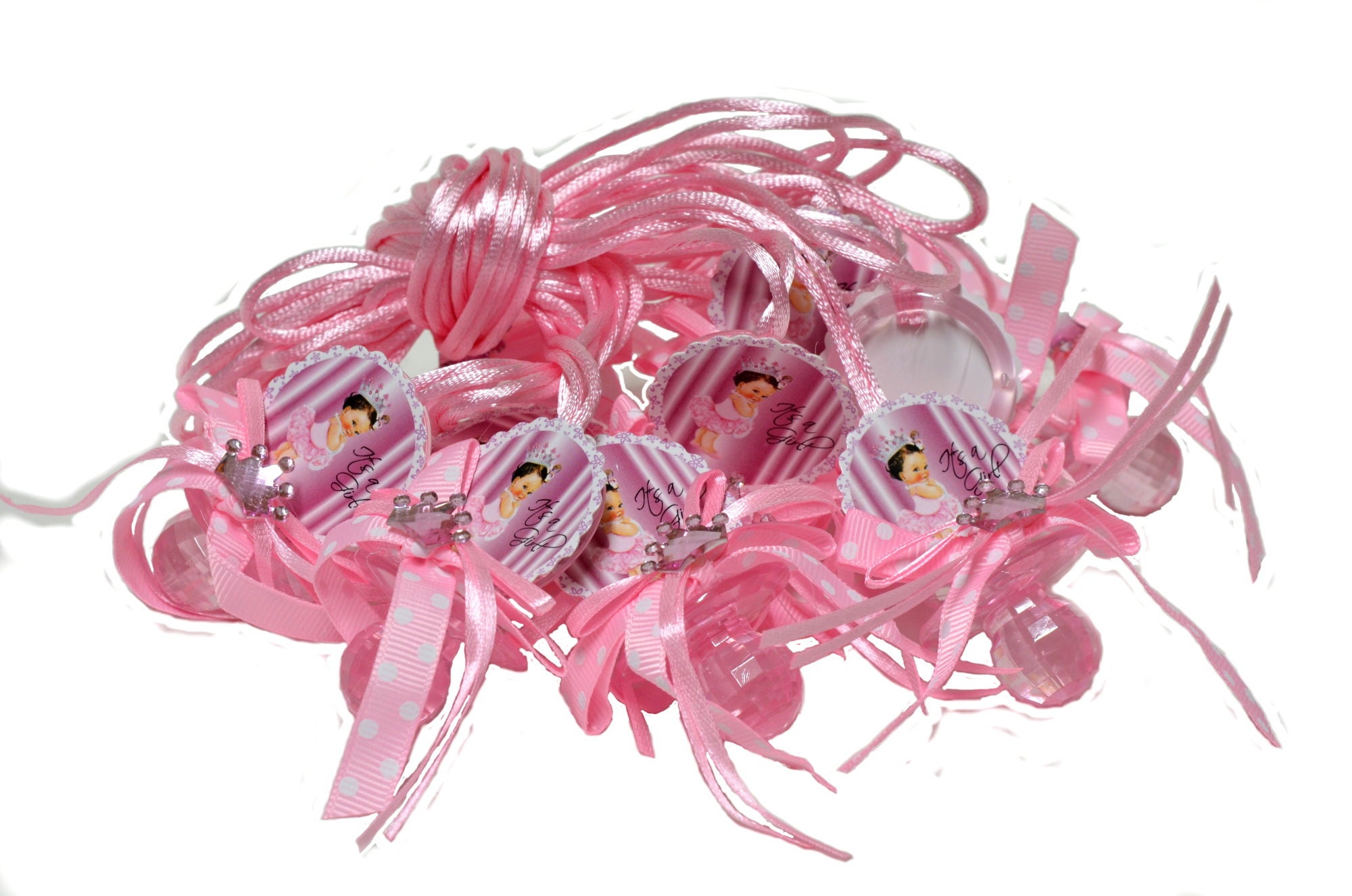 Baby Shower Pacifier Necklace.