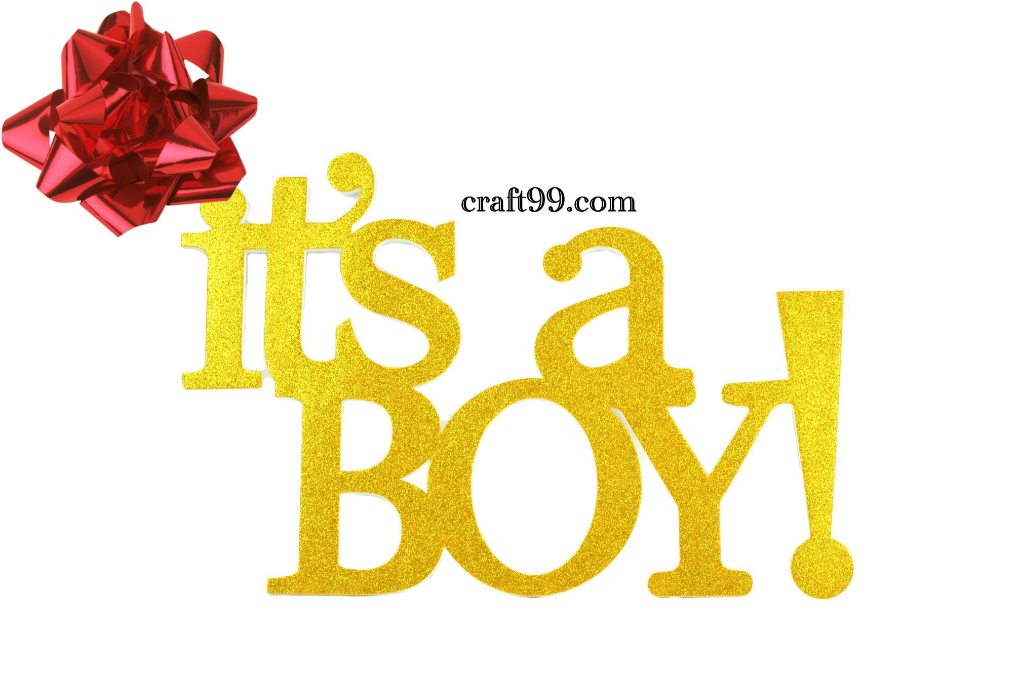 It's A Boy Glitter Foam Baby Shower Banner