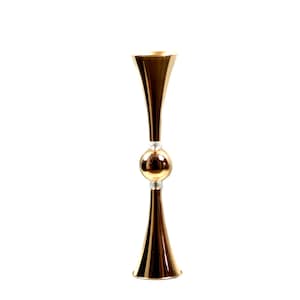 Metal flower trumpet vase