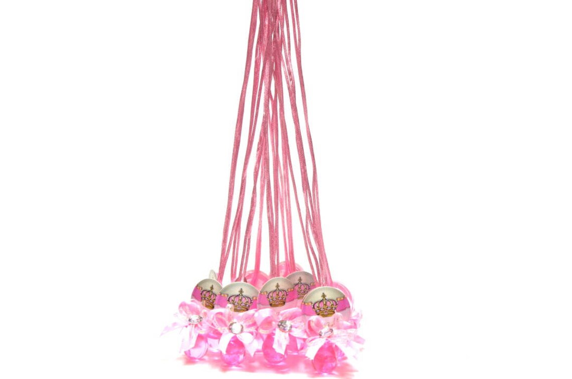 Pacifier Necklaces Baby Shower Games. Crown Figurine. Etsy