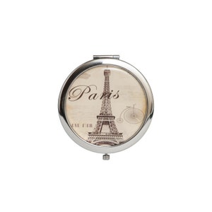 Wedding party favors compact mirror-Eiffel Tower design.