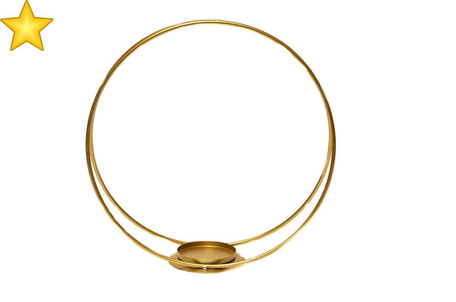 Metal Candle Holder Ring With Glass Home Decor. Etsy