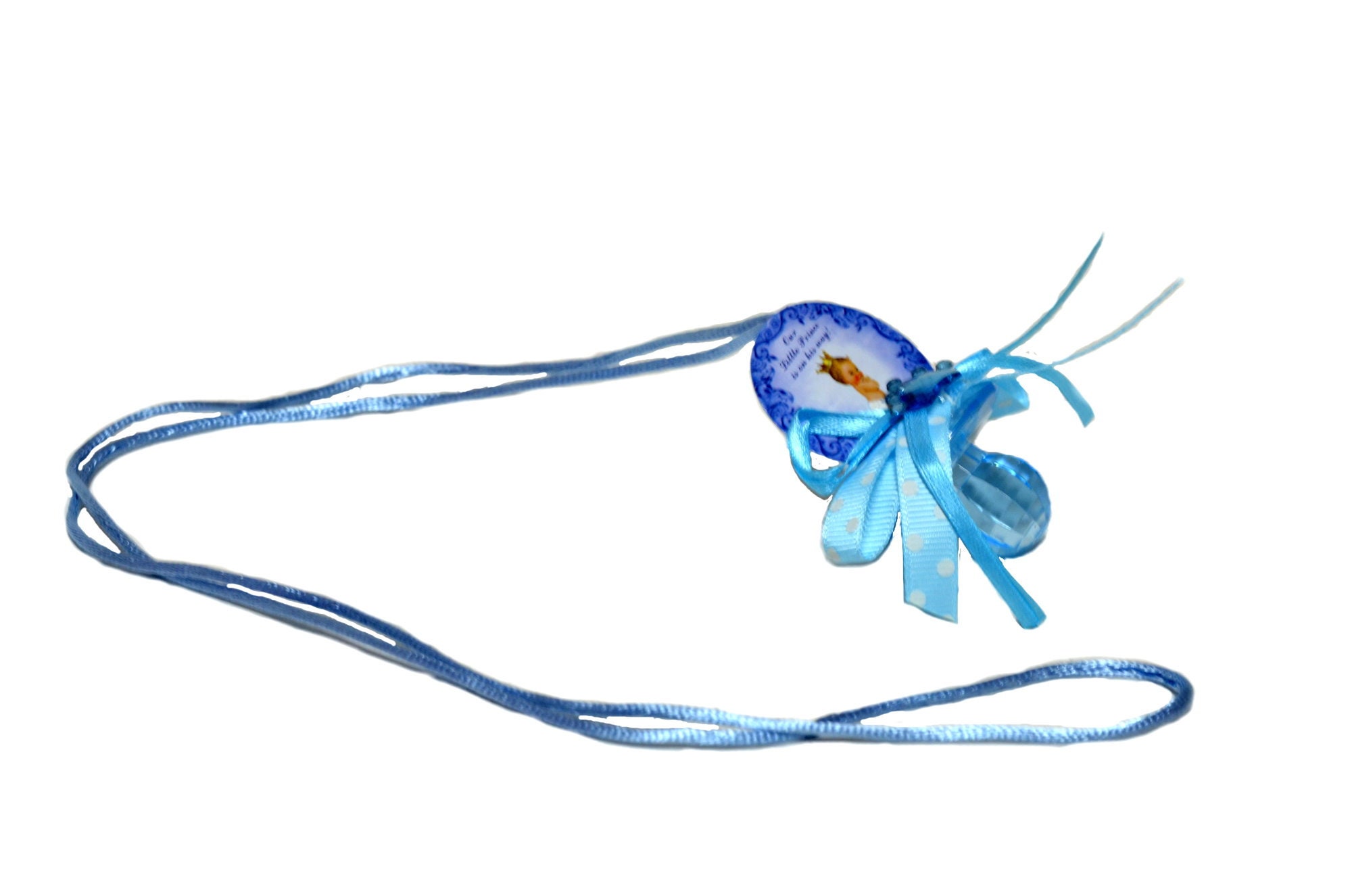 Baby Shower Pacifier Necklace.