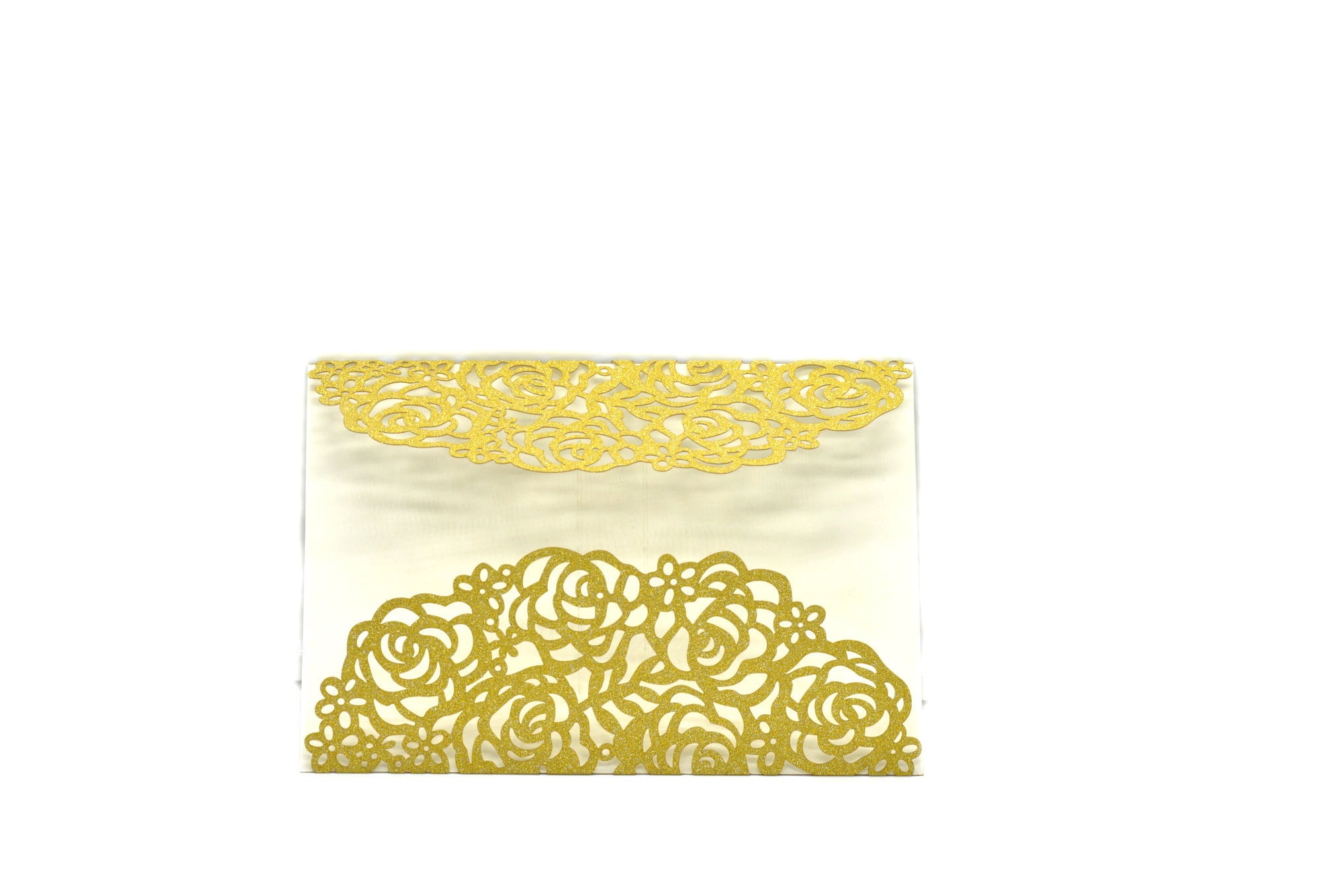 Laser cut flower wedding invitations