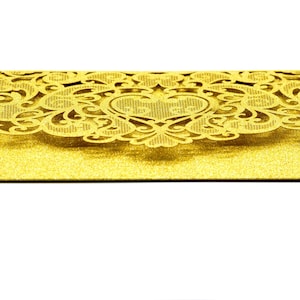 Glitter Laser Cut Wedding Invitations.